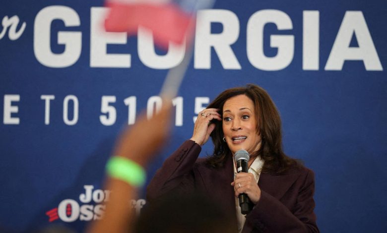 Kamala Harris opens rally for Georgia Democrat with a brutal verbal stumble